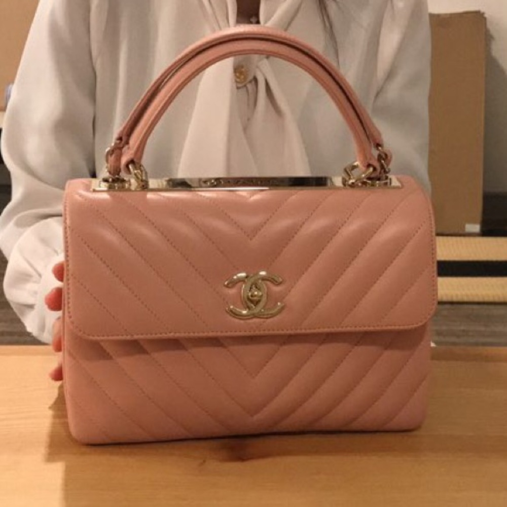 Chanel trendy cc small baby pink
